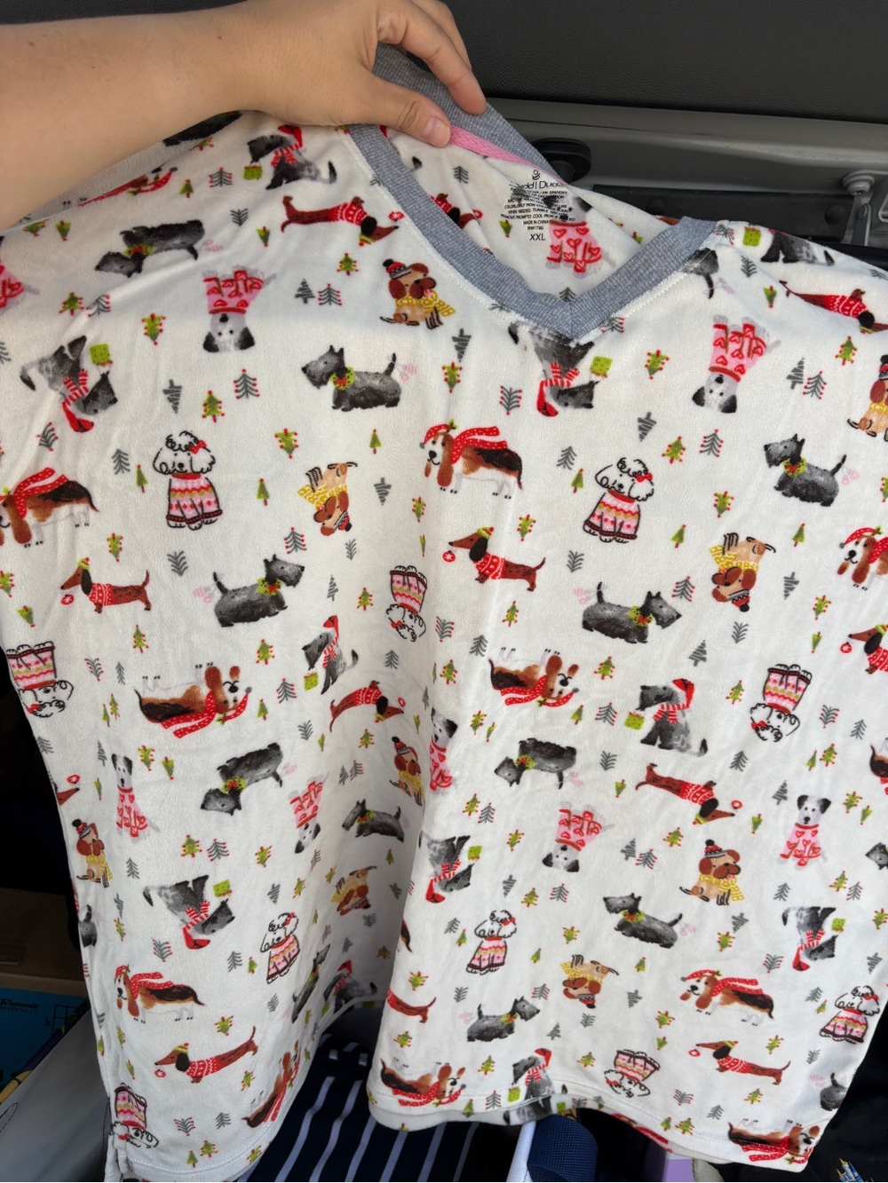 Cuddl Duds Holiday Dog Print Pajama Set